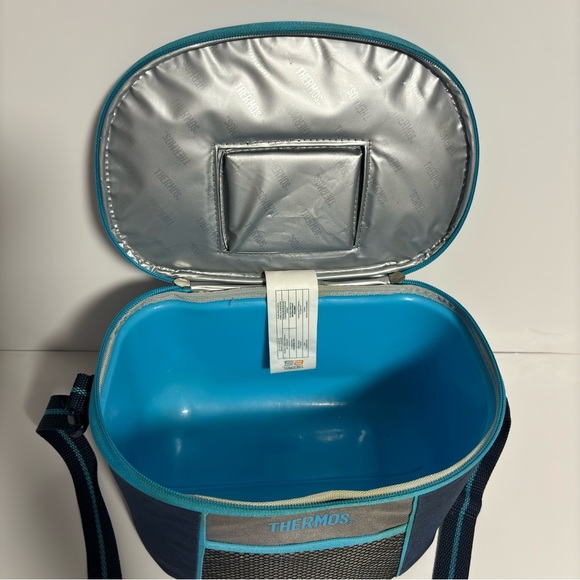 THERMOS Elementz Cooler Lunch Tote Soft Shell Hard Plastic Liner EZ access flap - Picture 3 of 14